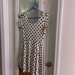 Guess Black and White Polka Dot Dress